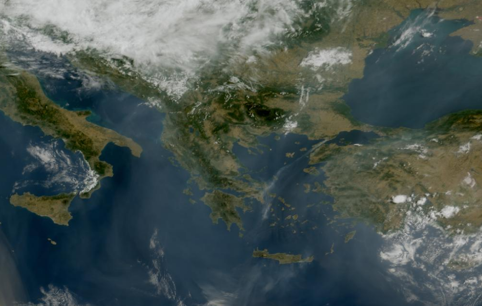 Τελευταία δορυφορική εικόνα νεφοκάλυψης