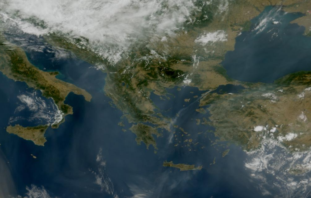 Τελευταία δορυφορική εικόνα νεφοκάλυψης