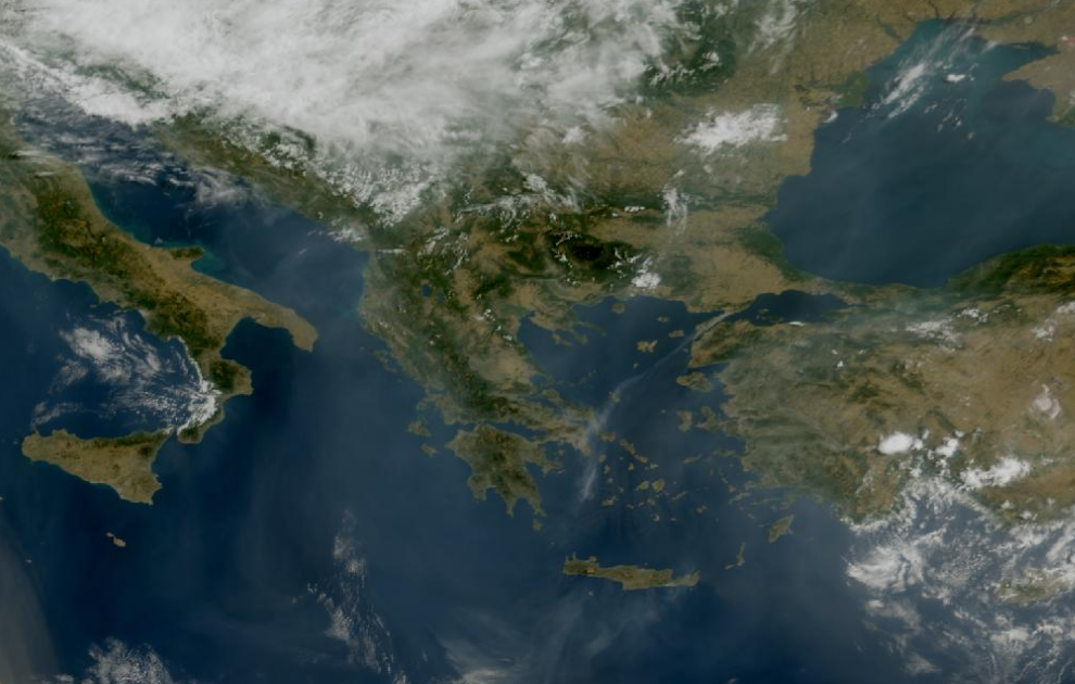 Τελευταία δορυφορική εικόνα νεφοκάλυψης