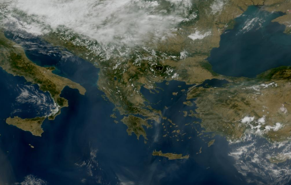 Τελευταία δορυφορική εικόνα νεφοκάλυψης
