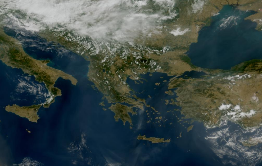 Τελευταία δορυφορική εικόνα νεφοκάλυψης