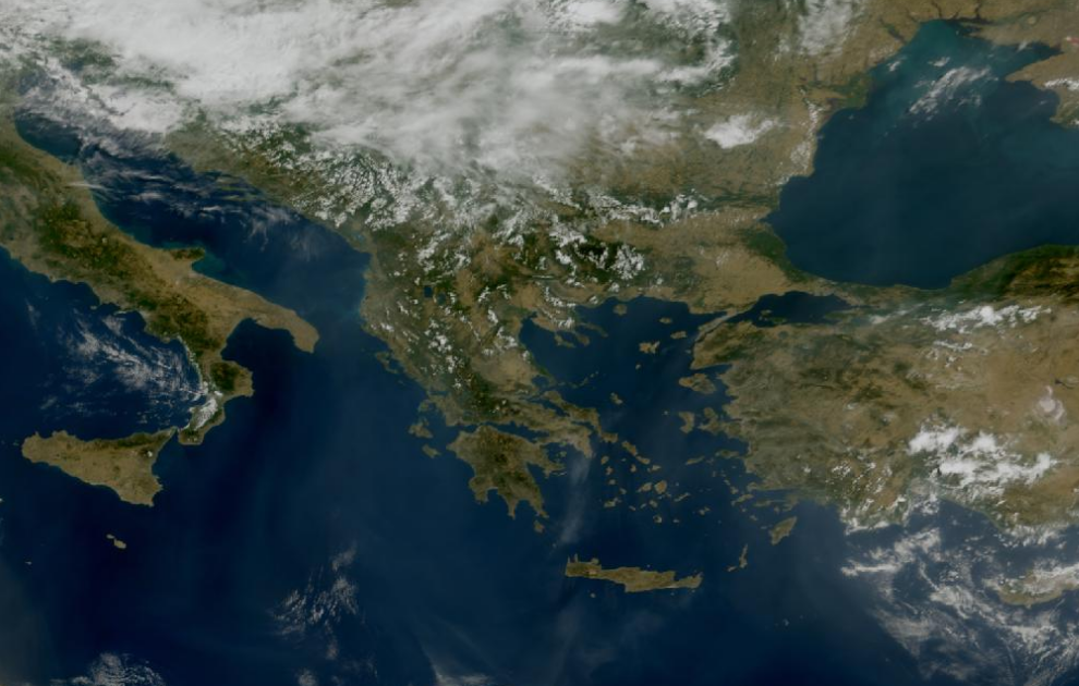 Τελευταία δορυφορική εικόνα νεφοκάλυψης