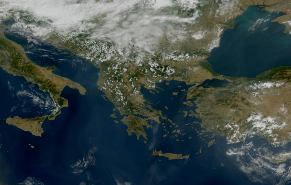 Τελευταία δορυφορική εικόνα νεφοκάλυψης