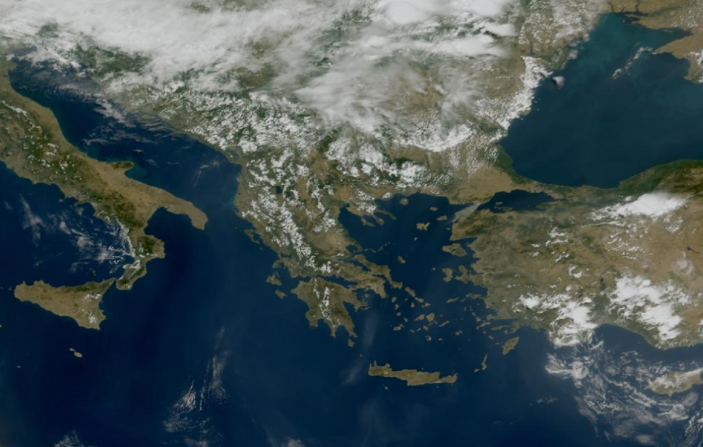 Τελευταία δορυφορική εικόνα νεφοκάλυψης