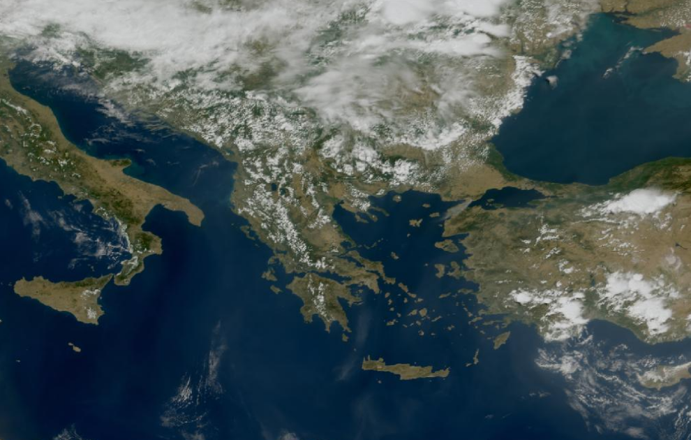 Τελευταία δορυφορική εικόνα νεφοκάλυψης