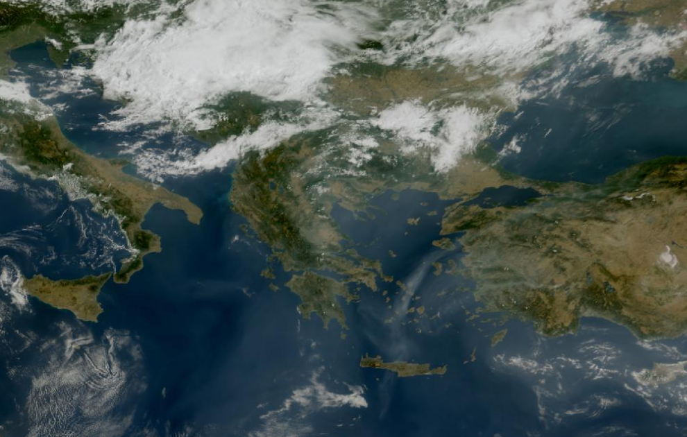 Τελευταία δορυφορική εικόνα νεφοκάλυψης