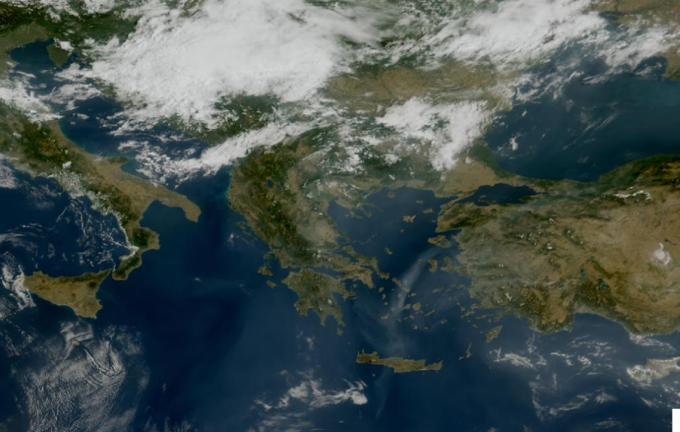 Τελευταία δορυφορική εικόνα νεφοκάλυψης