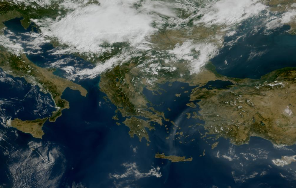 Τελευταία δορυφορική εικόνα νεφοκάλυψης