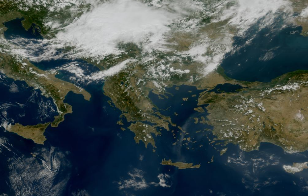 Τελευταία δορυφορική εικόνα νεφοκάλυψης