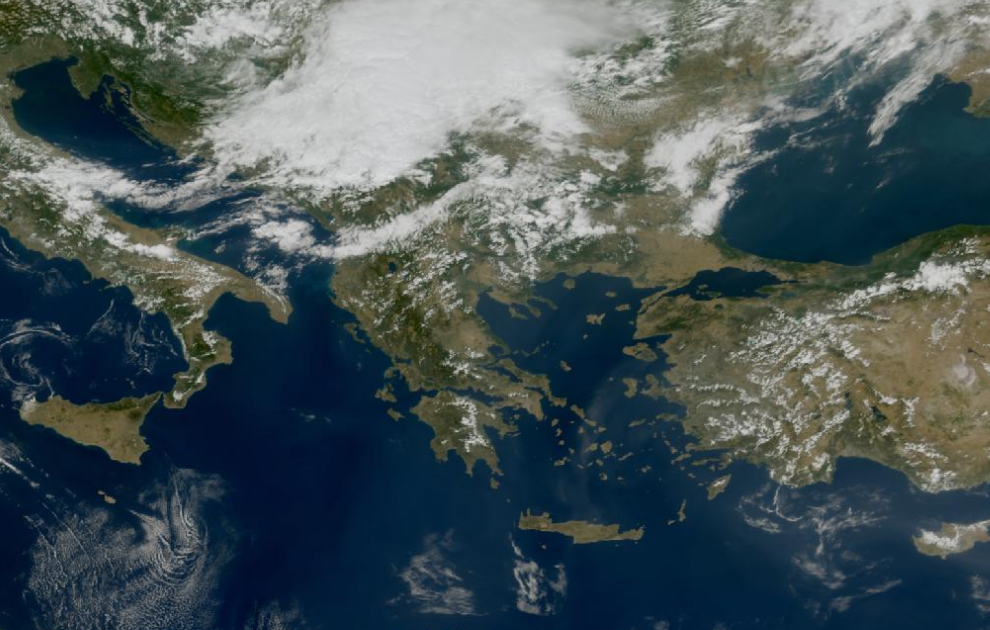 Τελευταία δορυφορική εικόνα νεφοκάλυψης