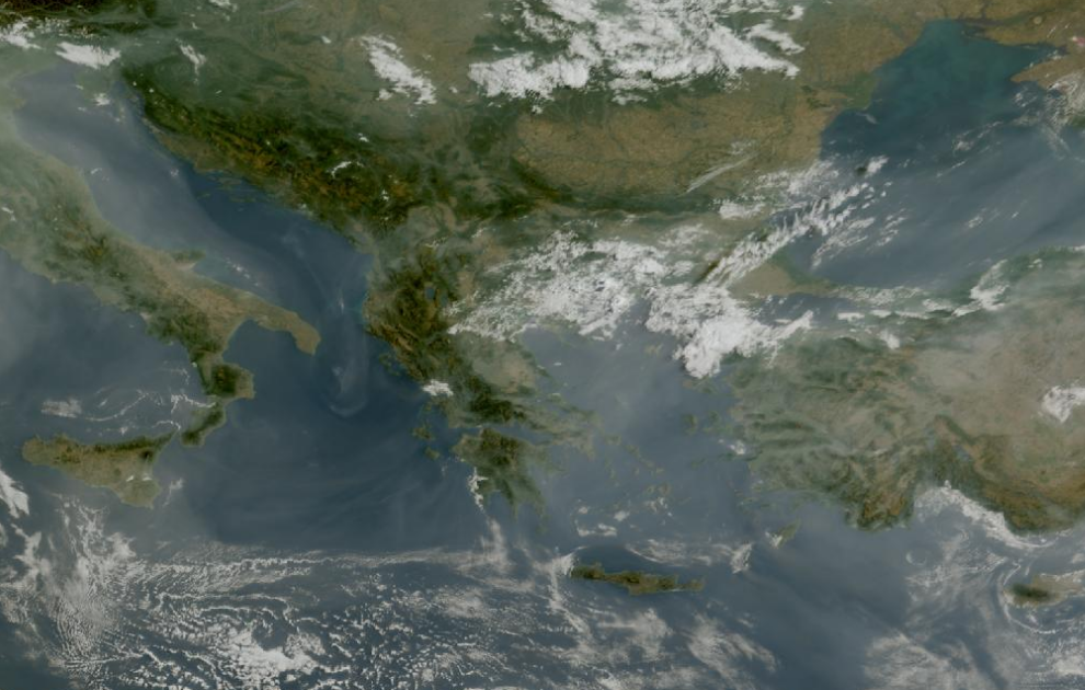 Τελευταία δορυφορική εικόνα νεφοκάλυψης