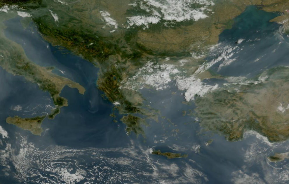 Τελευταία δορυφορική εικόνα νεφοκάλυψης