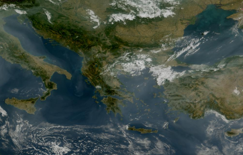 Τελευταία δορυφορική εικόνα νεφοκάλυψης