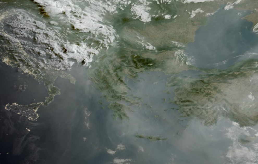 Τελευταία δορυφορική εικόνα νεφοκάλυψης