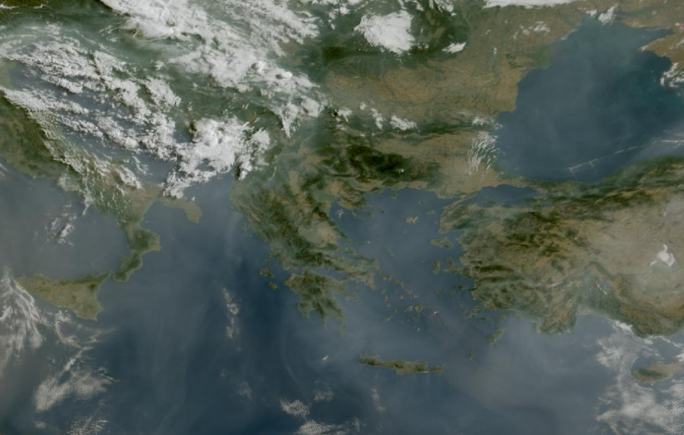 Τελευταία δορυφορική εικόνα νεφοκάλυψης
