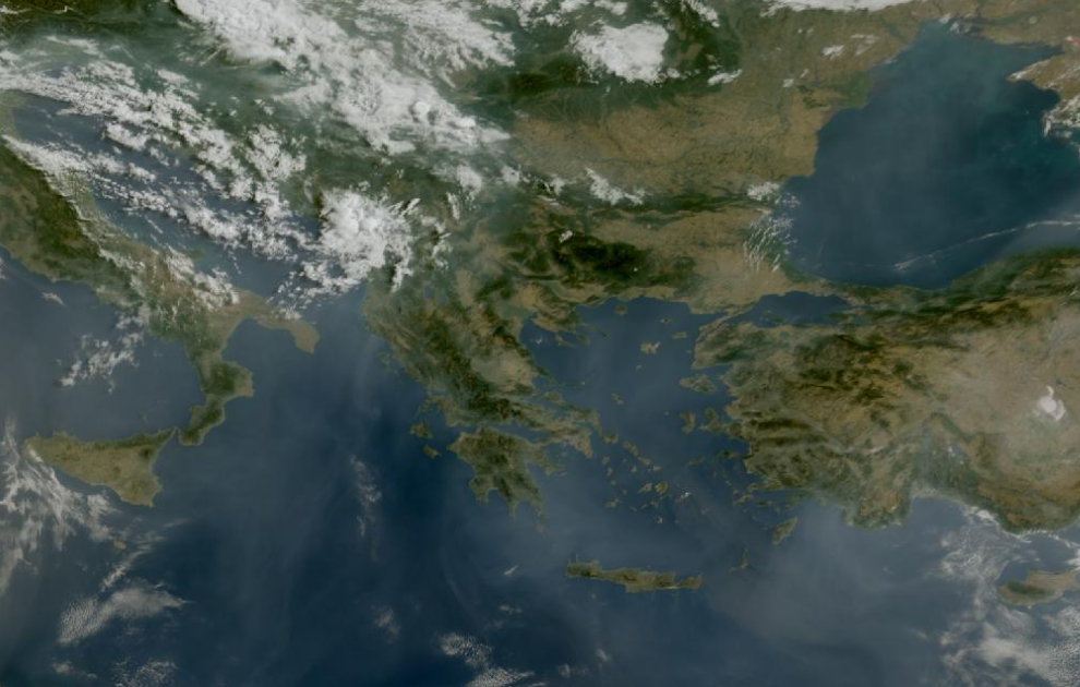 Τελευταία δορυφορική εικόνα νεφοκάλυψης