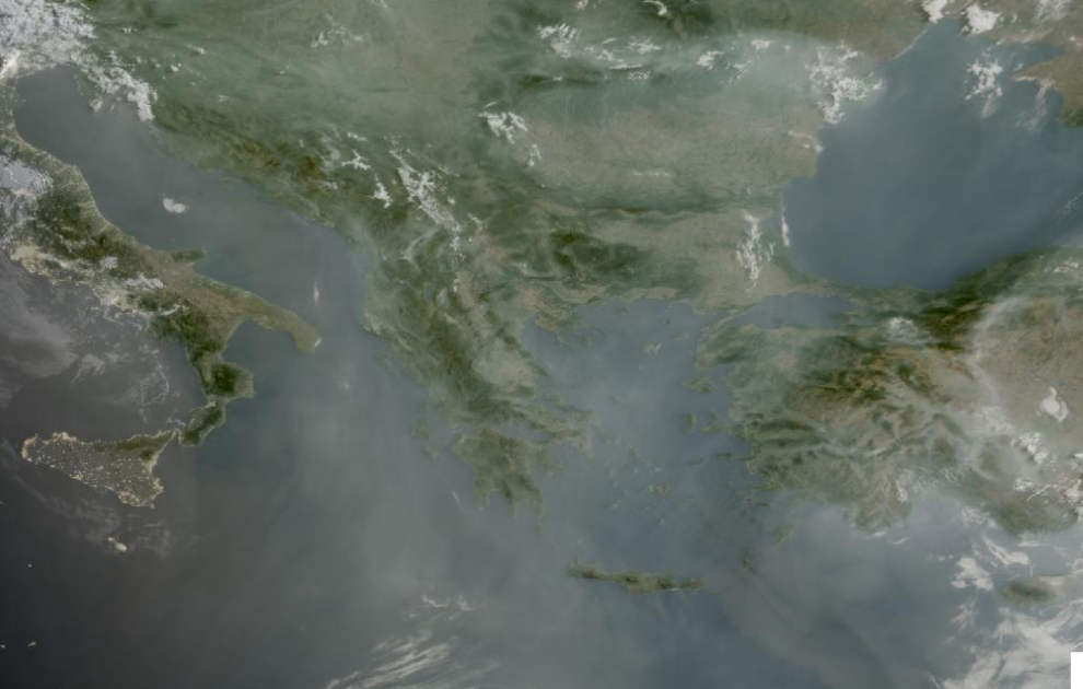 Τελευταία δορυφορική εικόνα νεφοκάλυψης