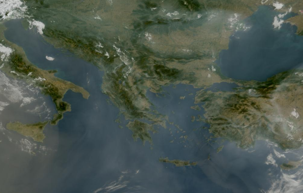 Τελευταία δορυφορική εικόνα νεφοκάλυψης