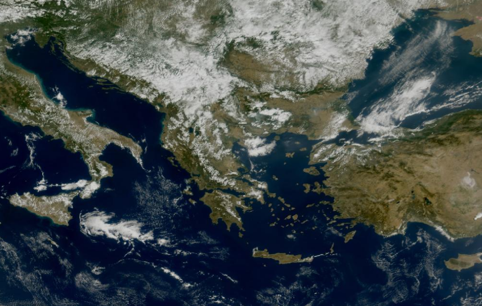 Τελευταία δορυφορική εικόνα νεφοκάλυψης