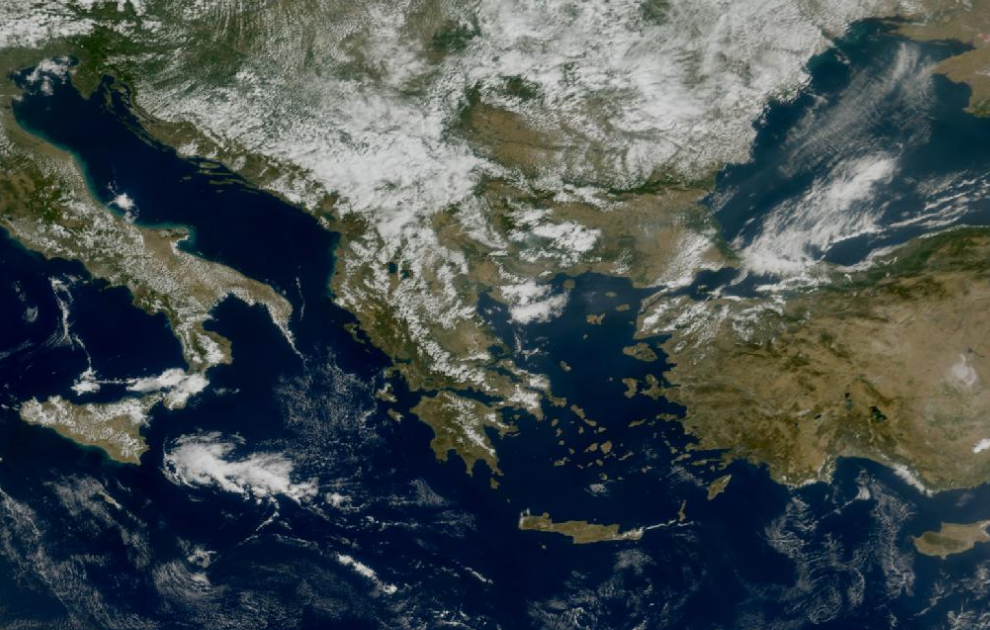Τελευταία δορυφορική εικόνα νεφοκάλυψης