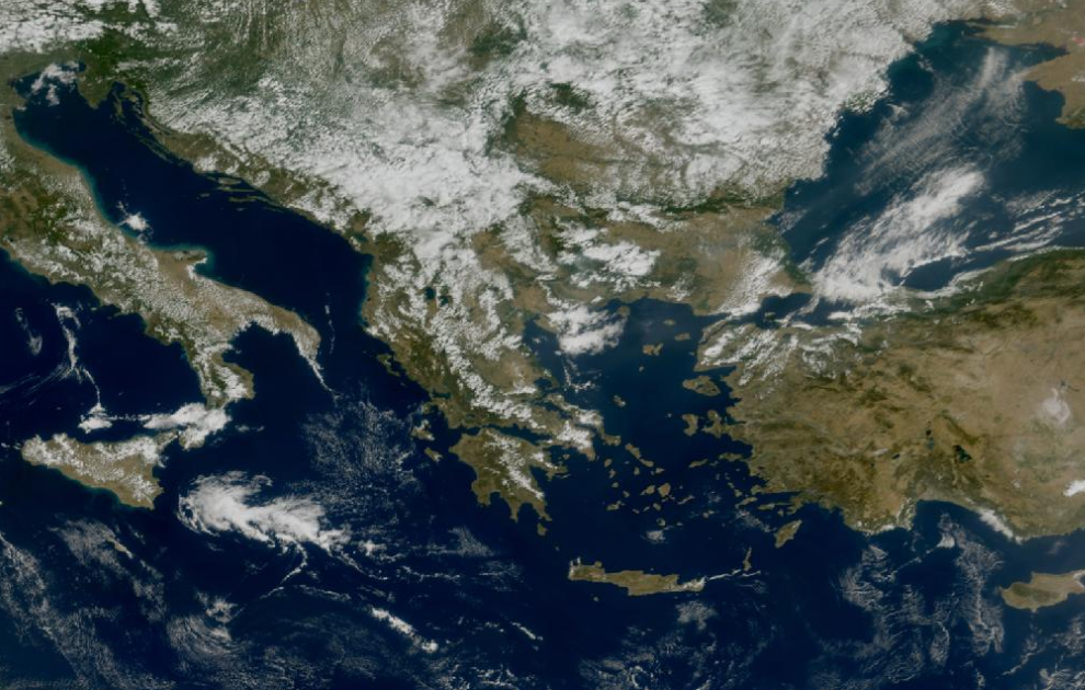 Τελευταία δορυφορική εικόνα νεφοκάλυψης