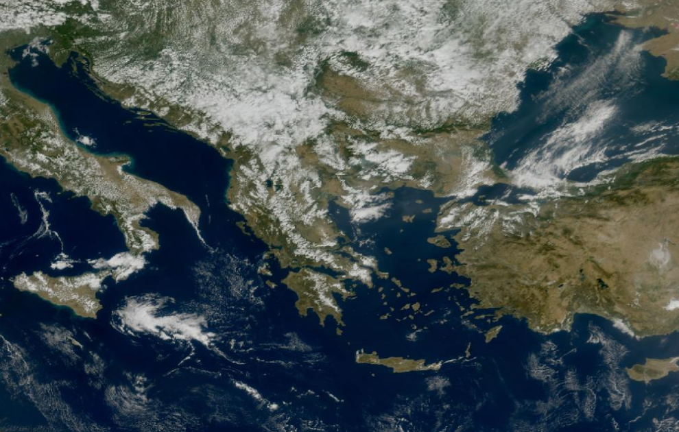 Τελευταία δορυφορική εικόνα νεφοκάλυψης