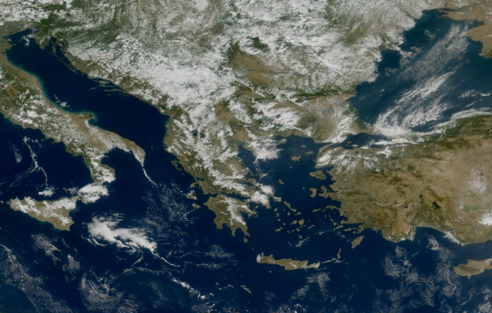 Τελευταία δορυφορική εικόνα νεφοκάλυψης