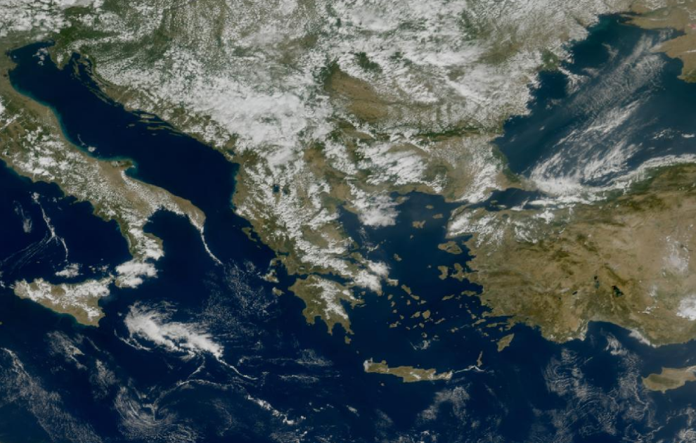 Τελευταία δορυφορική εικόνα νεφοκάλυψης