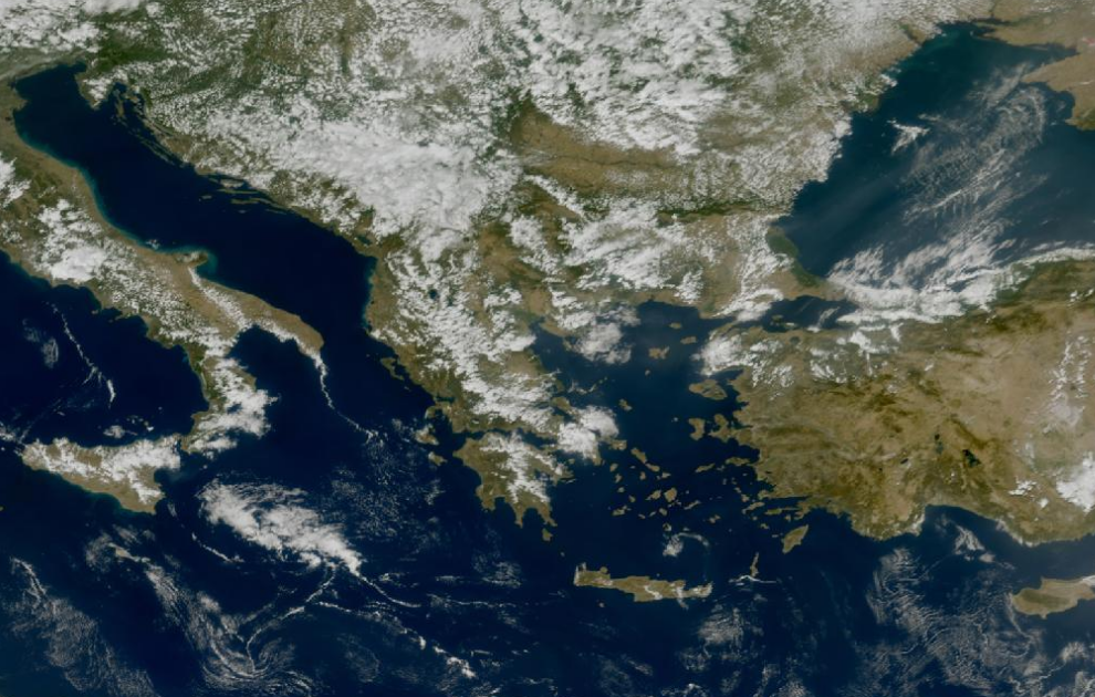 Τελευταία δορυφορική εικόνα νεφοκάλυψης