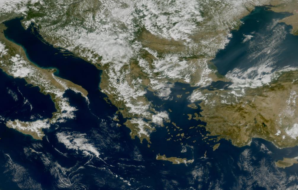 Τελευταία δορυφορική εικόνα νεφοκάλυψης