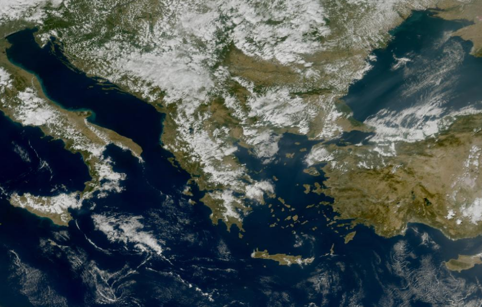 Τελευταία δορυφορική εικόνα νεφοκάλυψης