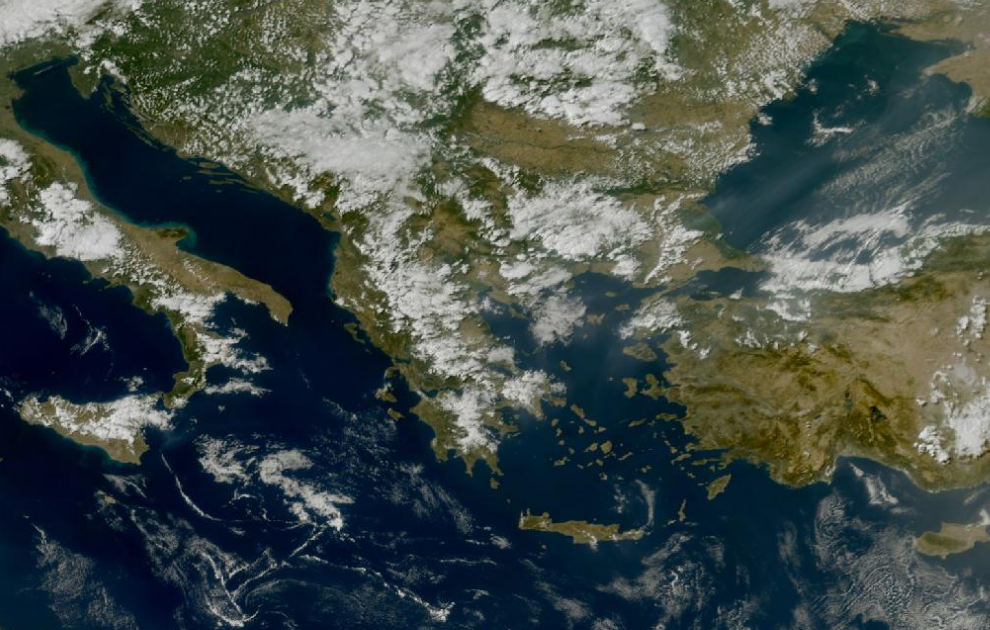 Τελευταία δορυφορική εικόνα νεφοκάλυψης