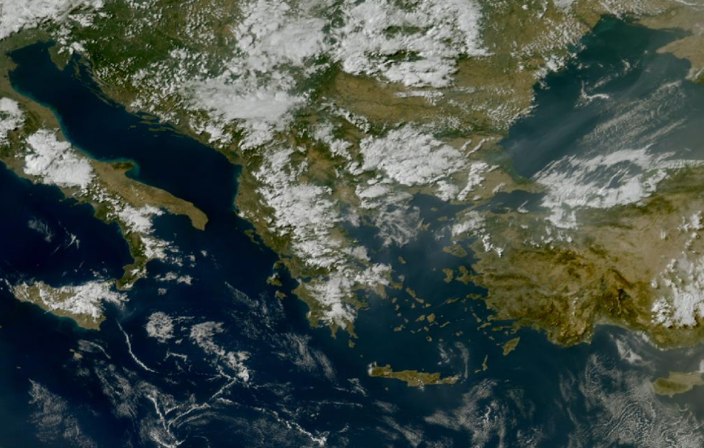 Τελευταία δορυφορική εικόνα νεφοκάλυψης