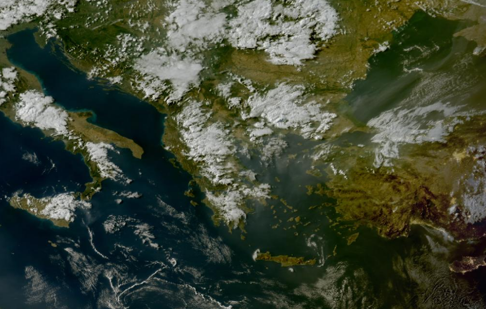 Τελευταία δορυφορική εικόνα νεφοκάλυψης