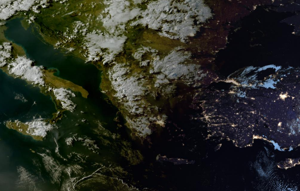Τελευταία δορυφορική εικόνα νεφοκάλυψης
