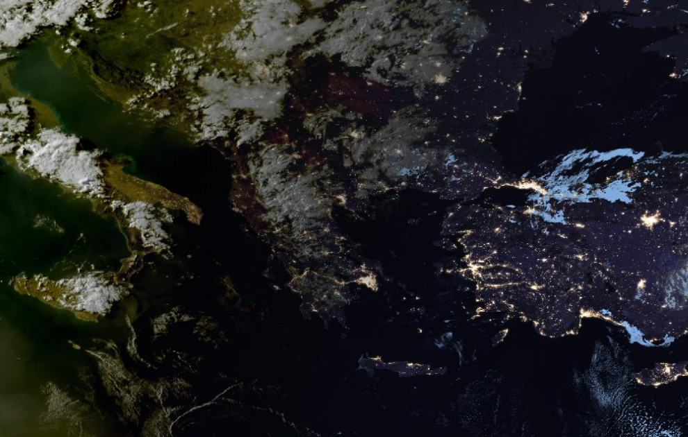 Τελευταία δορυφορική εικόνα νεφοκάλυψης