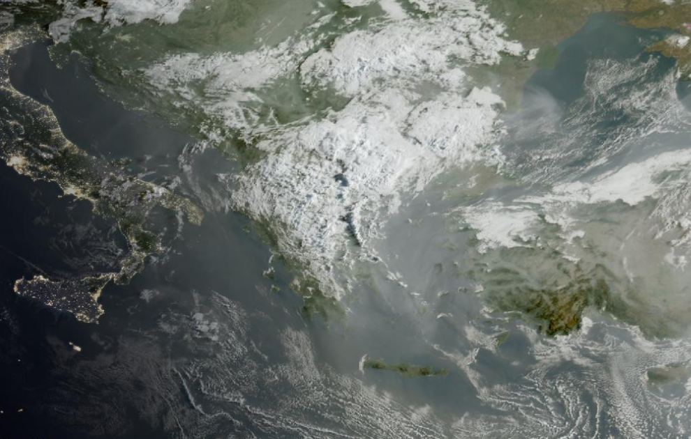 Τελευταία δορυφορική εικόνα νεφοκάλυψης