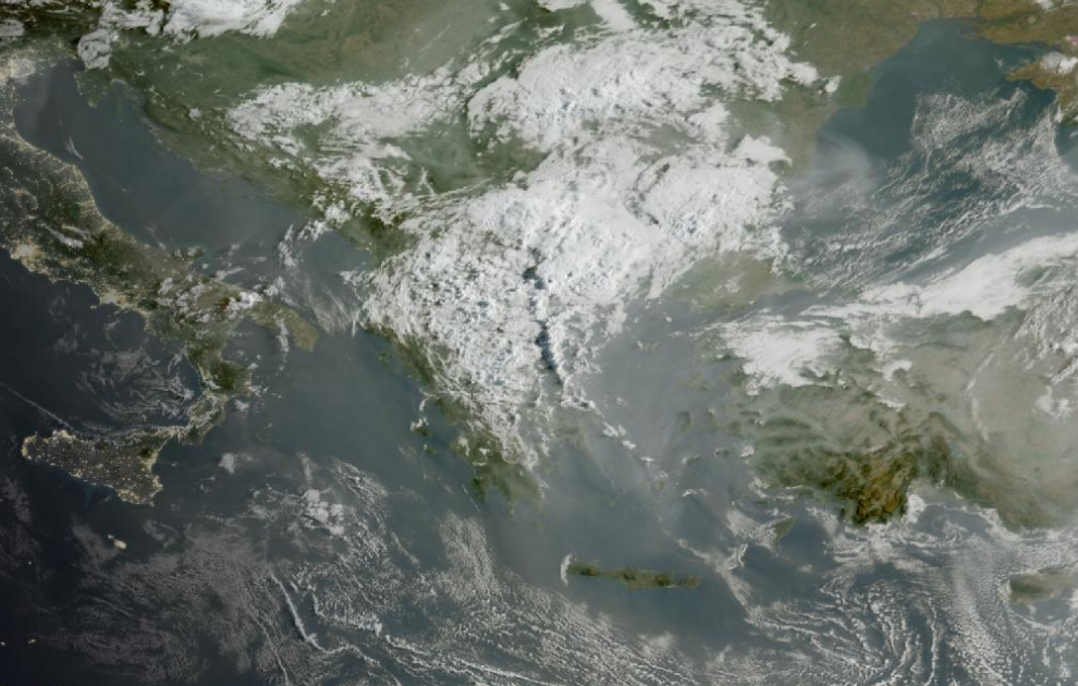 Τελευταία δορυφορική εικόνα νεφοκάλυψης