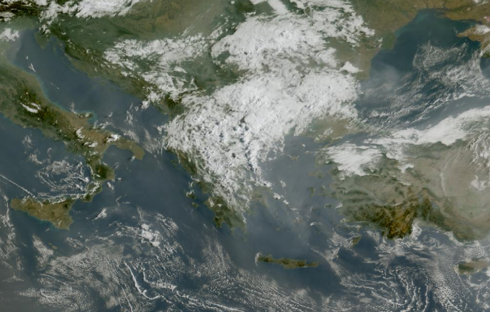 Τελευταία δορυφορική εικόνα νεφοκάλυψης