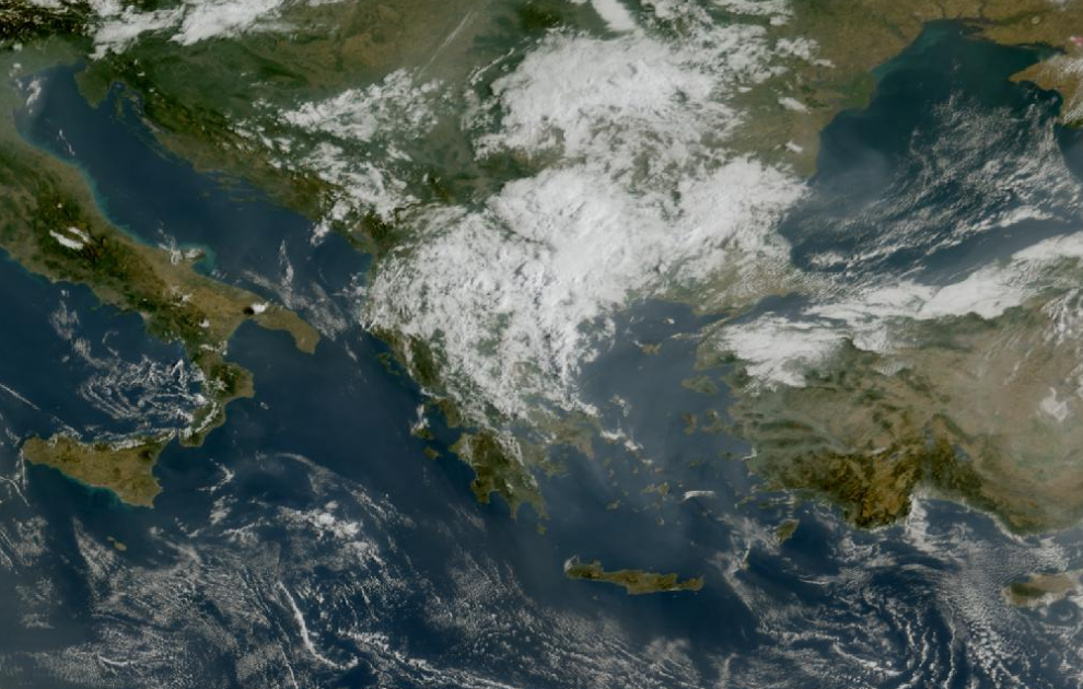 Τελευταία δορυφορική εικόνα νεφοκάλυψης