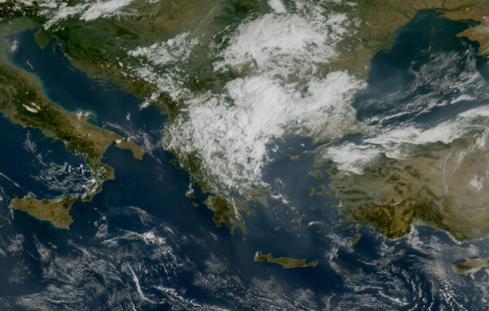Τελευταία δορυφορική εικόνα νεφοκάλυψης