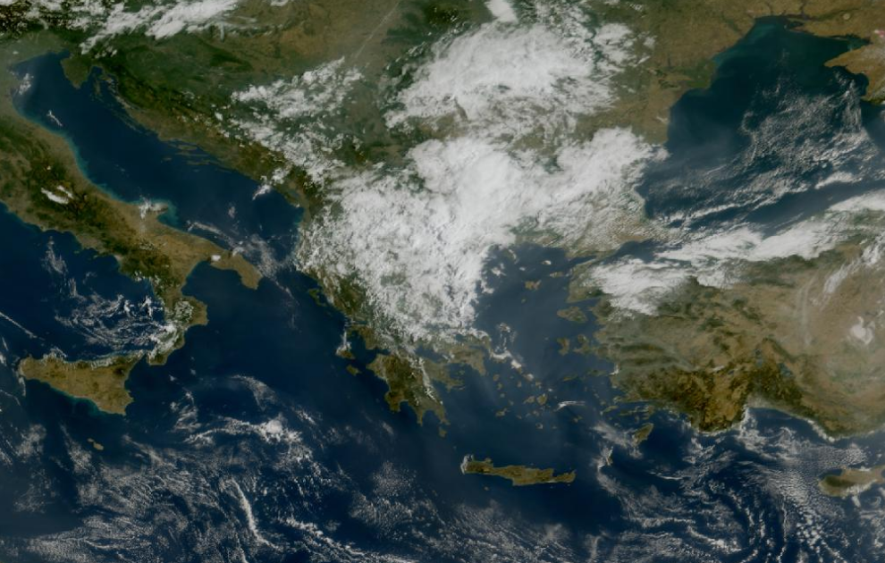 Τελευταία δορυφορική εικόνα νεφοκάλυψης