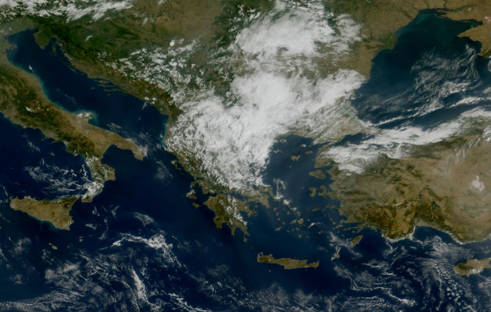 Τελευταία δορυφορική εικόνα νεφοκάλυψης