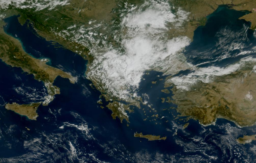 Τελευταία δορυφορική εικόνα νεφοκάλυψης