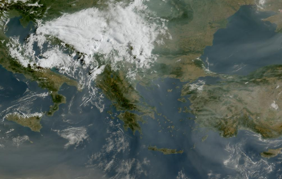 Τελευταία δορυφορική εικόνα νεφοκάλυψης