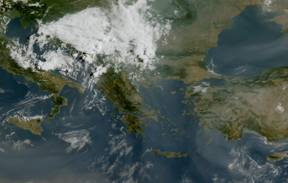 Τελευταία δορυφορική εικόνα νεφοκάλυψης