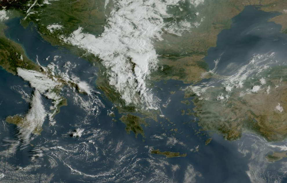Τελευταία δορυφορική εικόνα νεφοκάλυψης