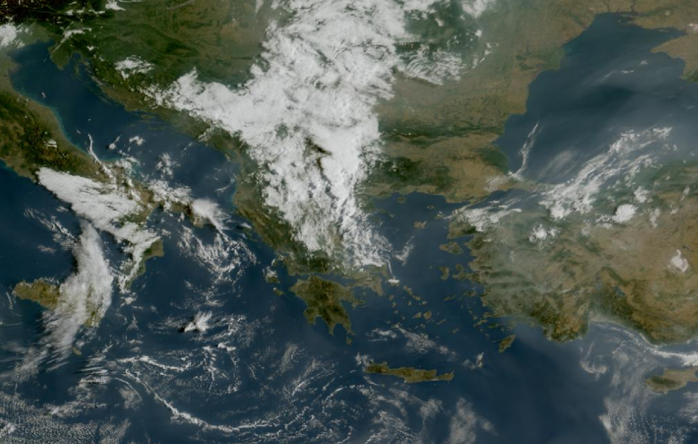 Τελευταία δορυφορική εικόνα νεφοκάλυψης