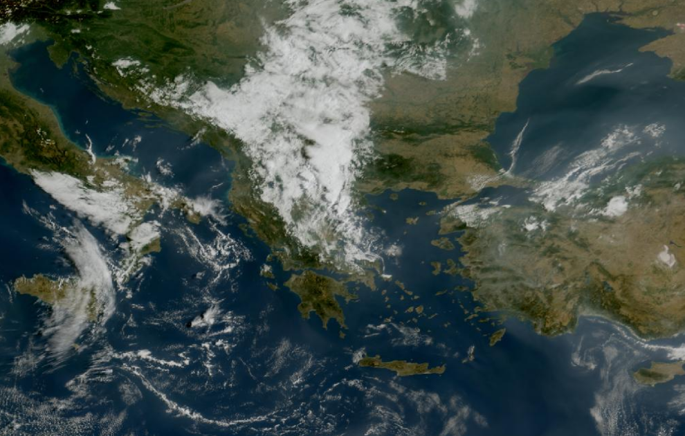 Τελευταία δορυφορική εικόνα νεφοκάλυψης
