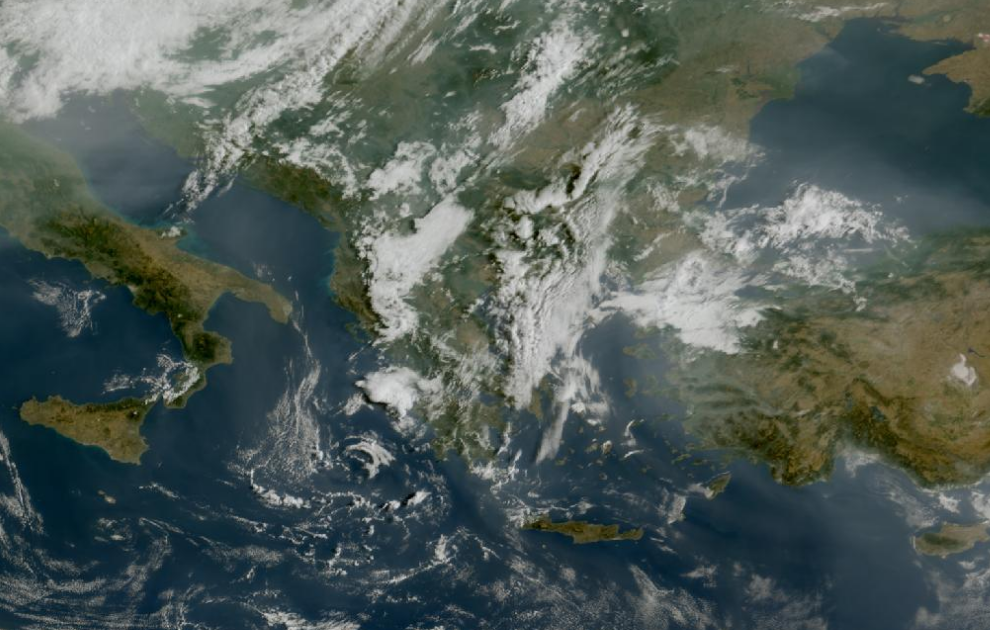Τελευταία δορυφορική εικόνα νεφοκάλυψης